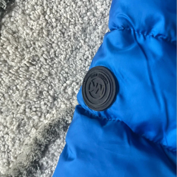 Michael Kors Color block Blue puffer coat winter Jacket size 12 months - Picture 3 of 6
